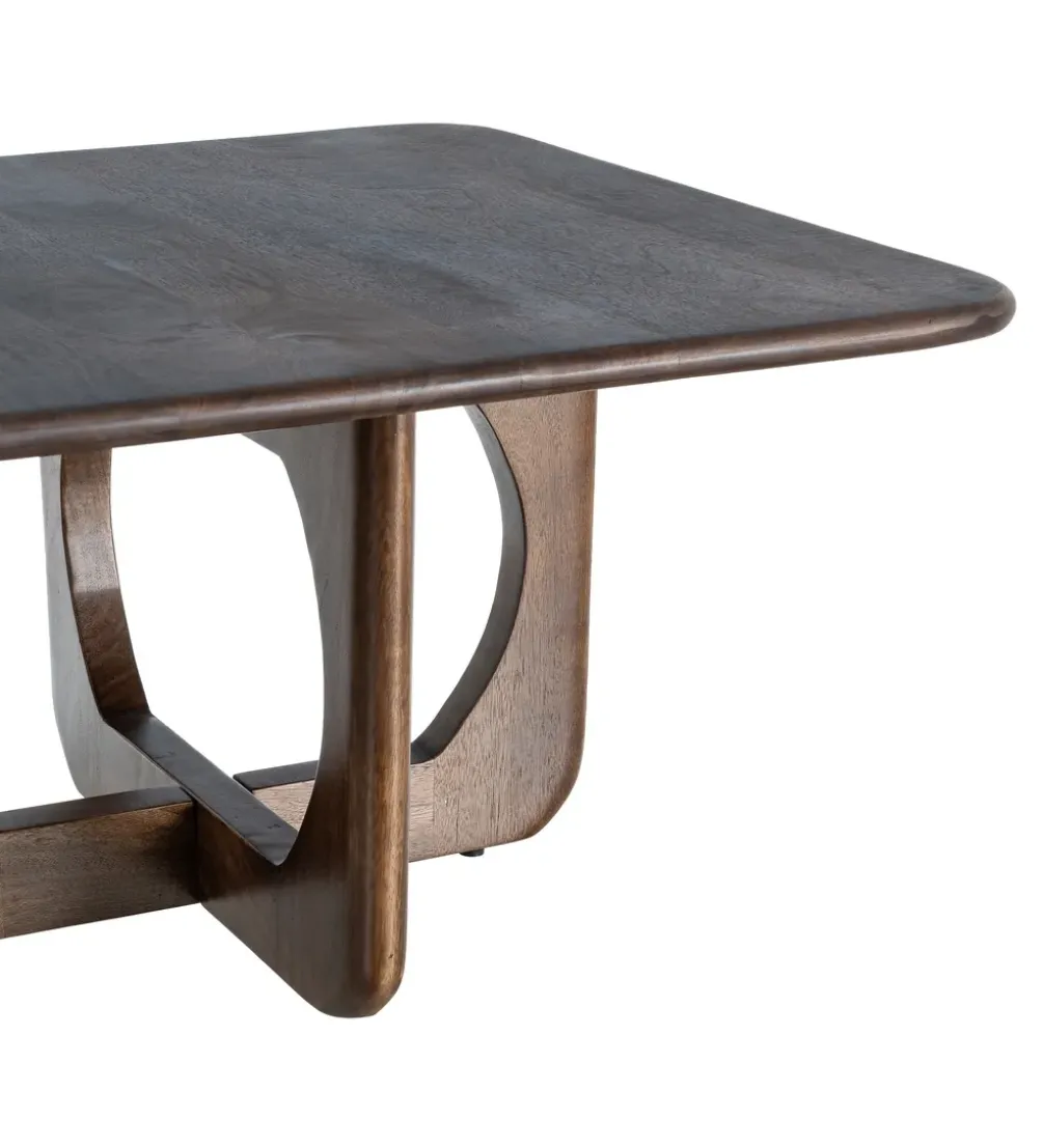Stolik kawowy KIRITON 80 cm drewno mango