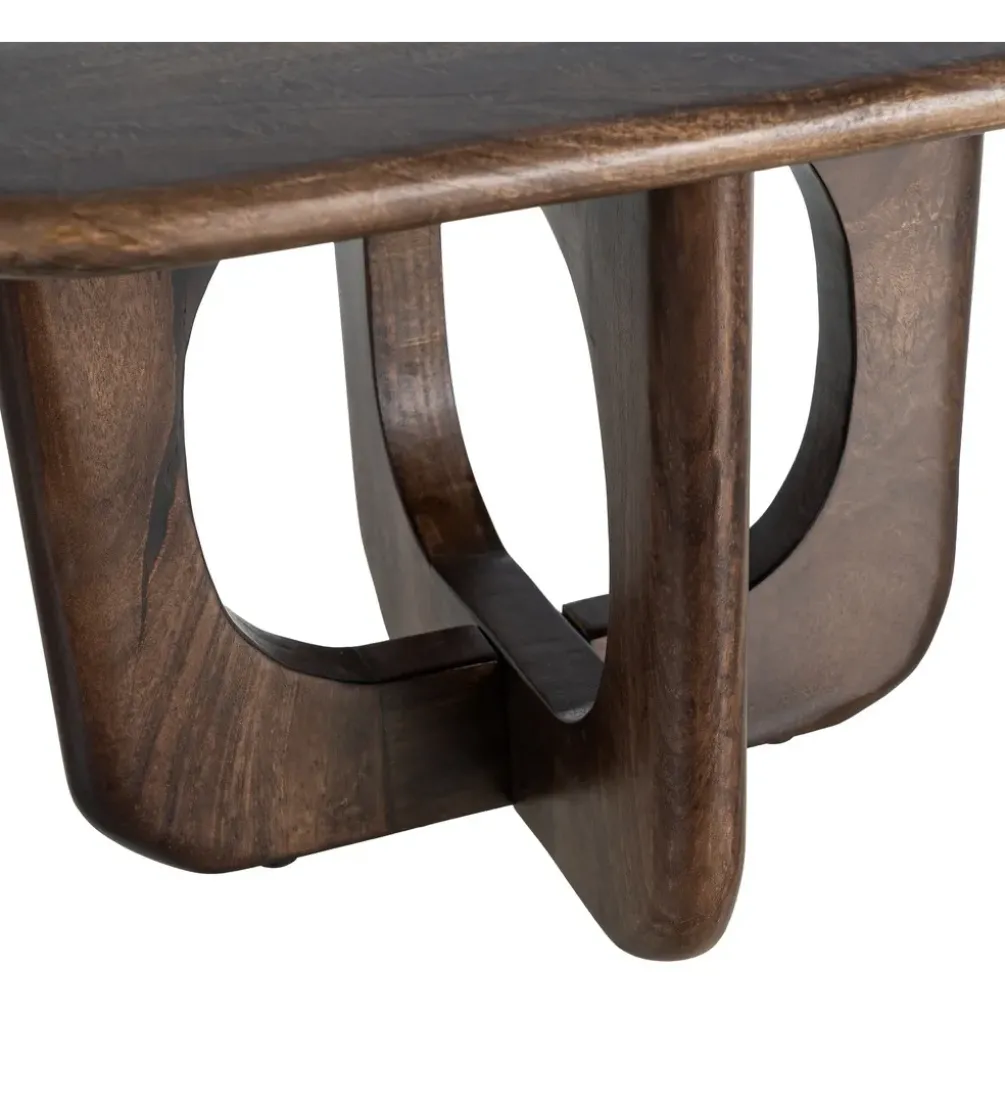 Stolik kawowy KIRITON 60 cm drewno mango