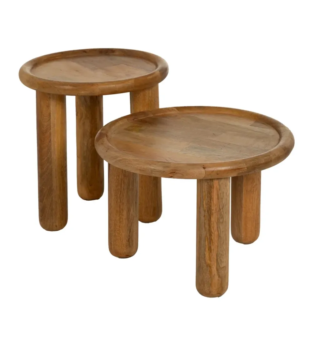Stolik kawowy KODI 50 cm drewno mango