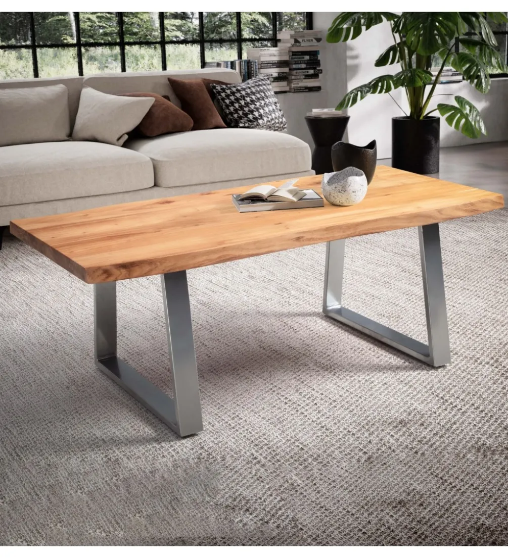 Stolik kawowy KORNEL 120 cm drewno akacja