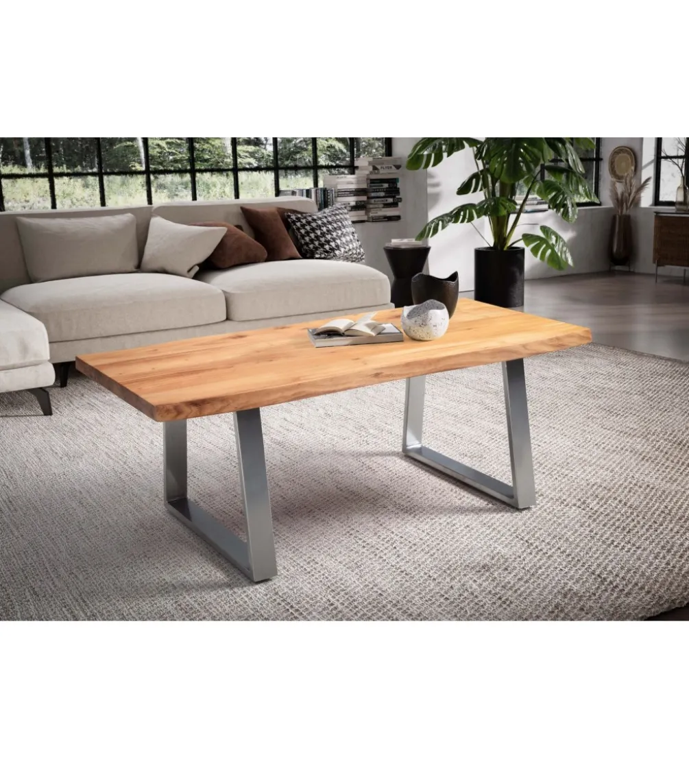 Stolik kawowy KORNEL 120 cm drewno akacja