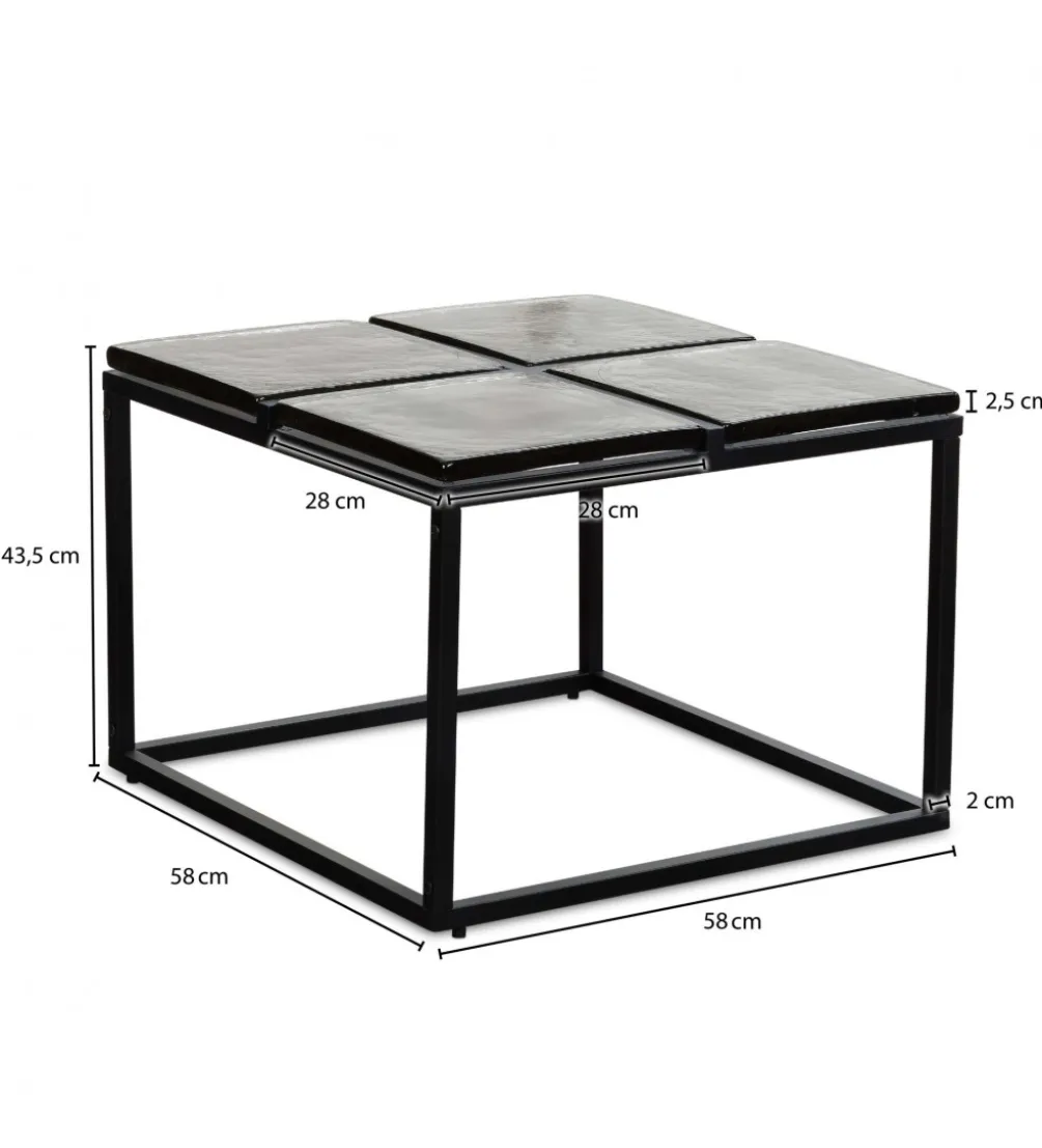 Stolik kawowy LAILA 58 cm czarny