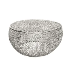Stolik Kawowy Leaf 80 Cm srebrny