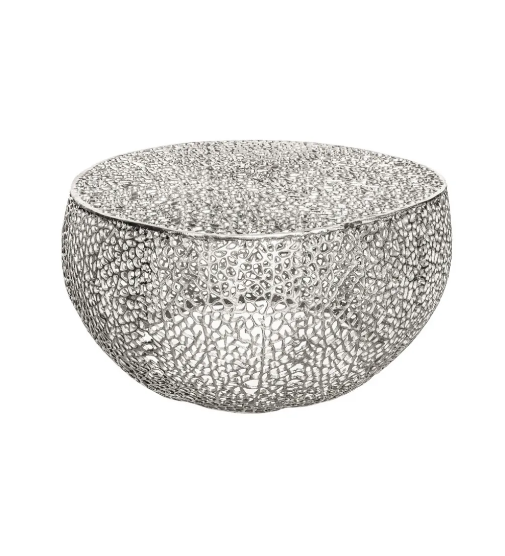 Stolik Kawowy Leaf 80 Cm srebrny