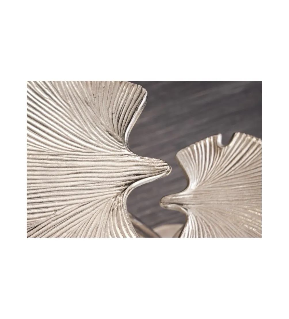 Stolik kawowy Leaf 52 cm srebrny