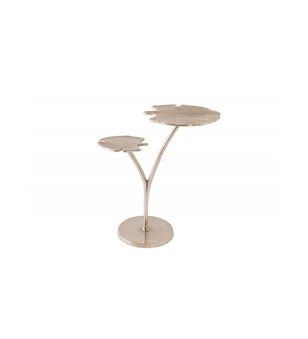 Stolik kawowy Leaf 52 cm srebrny