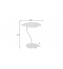 Stolik kawowy Leaf 53 cm srebrny