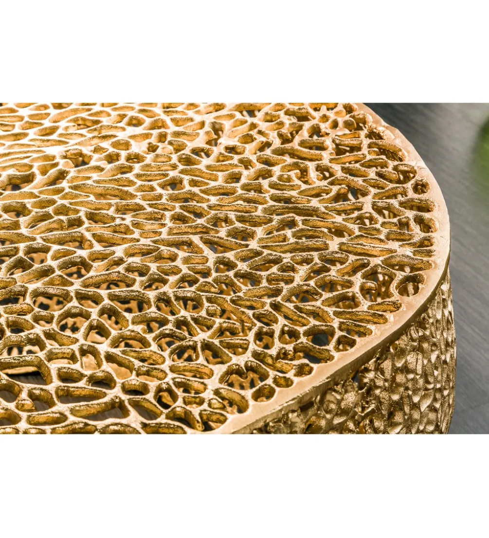 Stolik Kawowy Leaf 80 Cm złoty