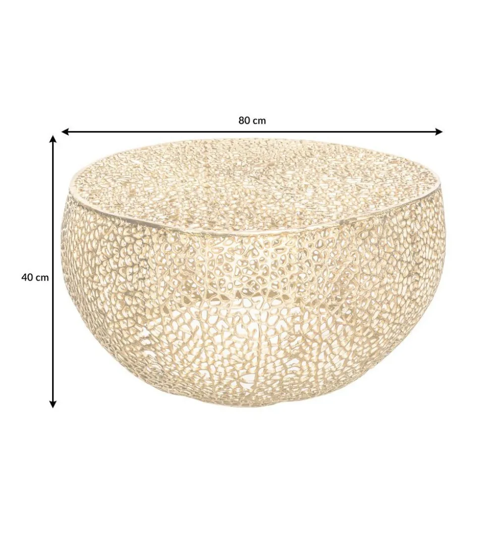 Stolik Kawowy Leaf 80 Cm złoty