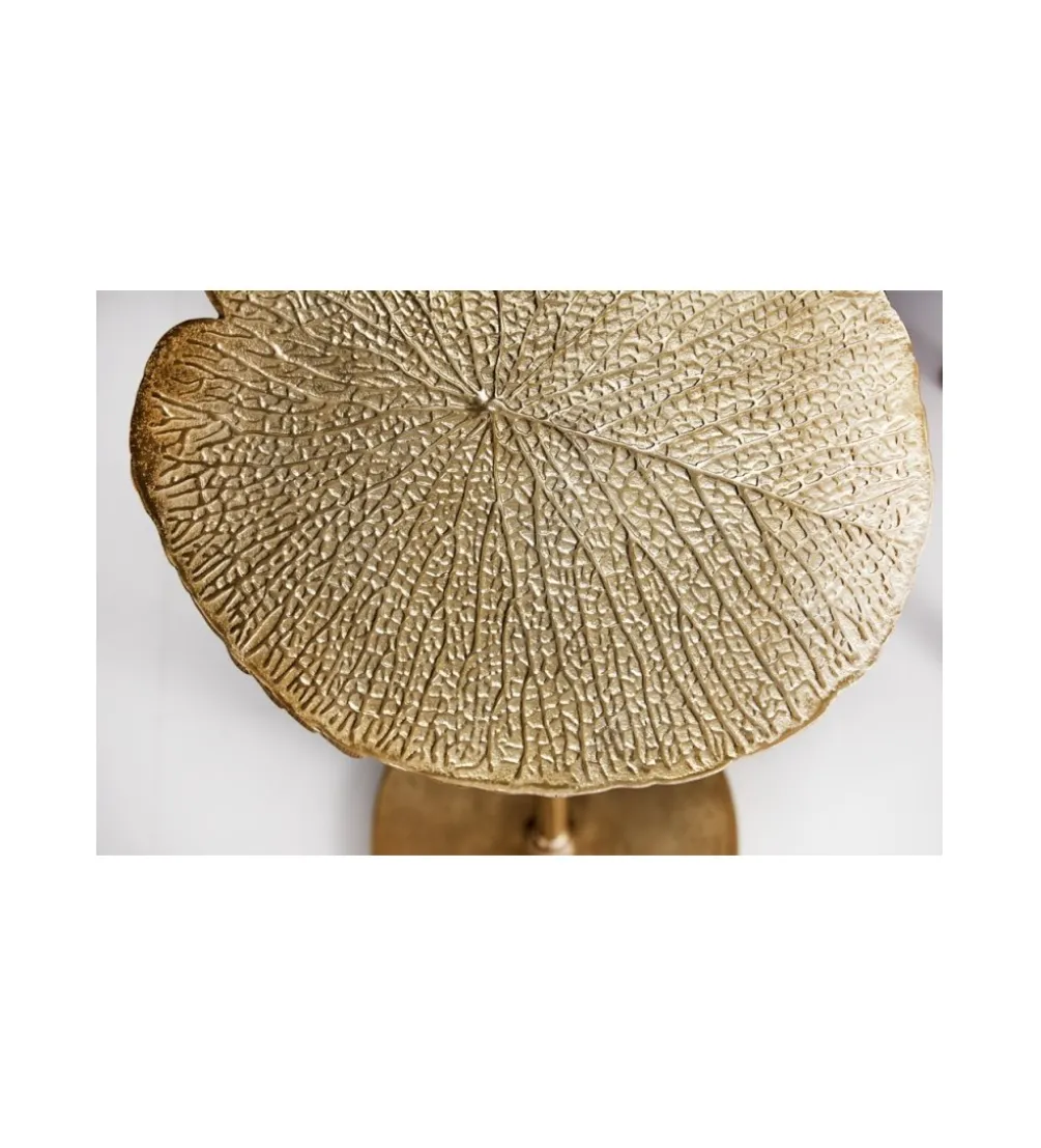 Stolik kawowy Leaf 42 cm złoty