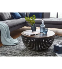 Stolik kawowy LOFTE  70 cm drewno mango