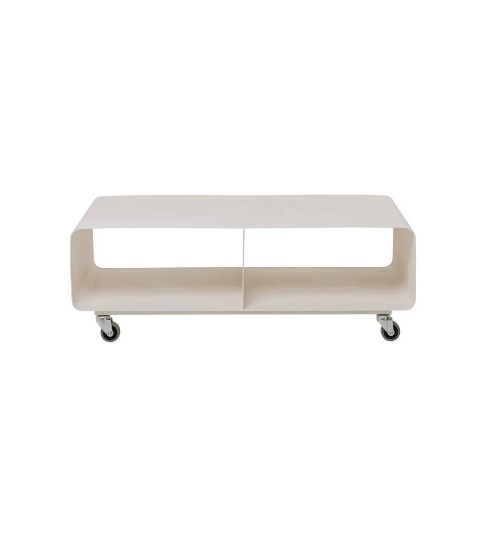 Stolik kawowy LOUNGE 90 x 30 cm beżowa na kołach