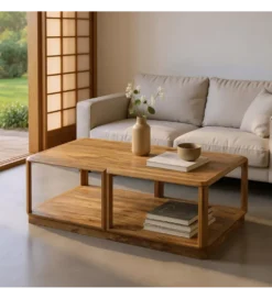Stolik kawowy LUTERY 130 cm drewno mango