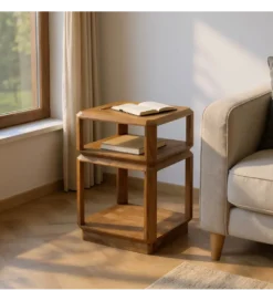 Stolik kawowy LUTERY 40 cm drewno mango