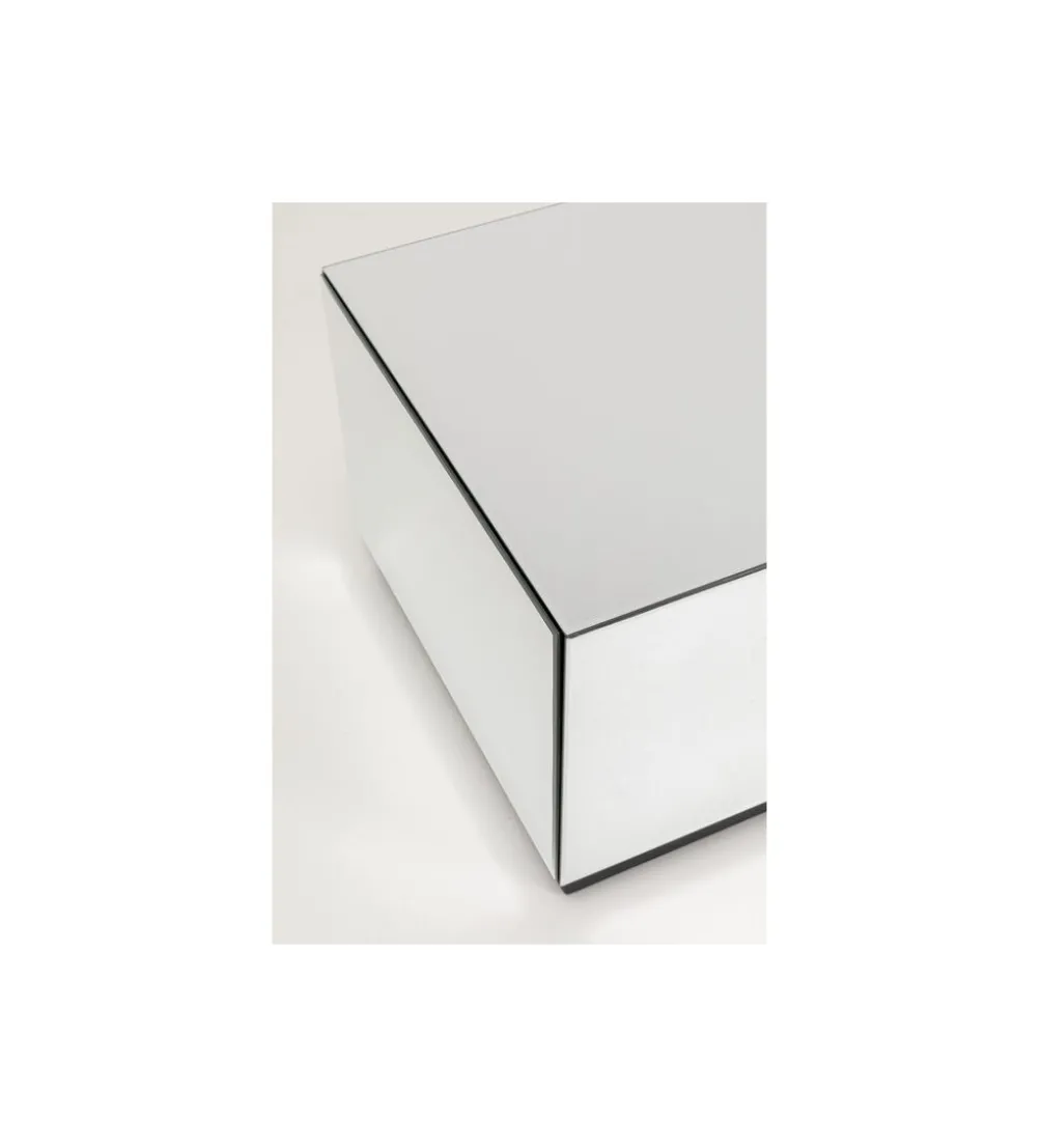 Stolik kawowy LUXY MIRROR TRUNK 80 cm z szufladami