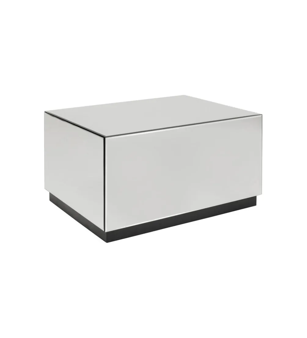 Stolik kawowy LUXY MIRROR TRUNK 80 cm z szufladami