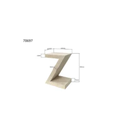 Stolik kawowy LUXY Z TRAVERTINE 60 cm marmur