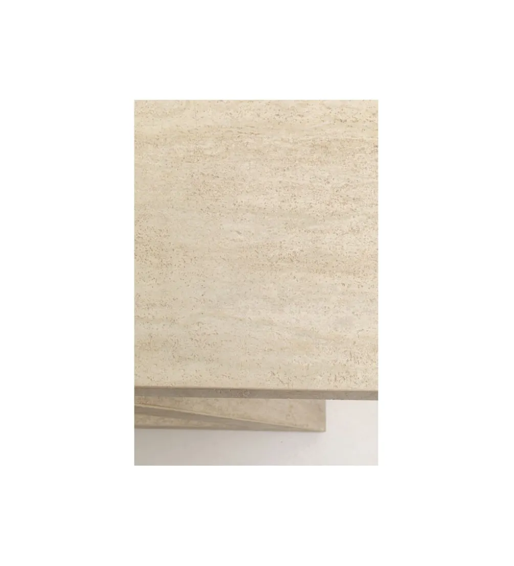 Stolik kawowy LUXY Z TRAVERTINE 60 cm marmur