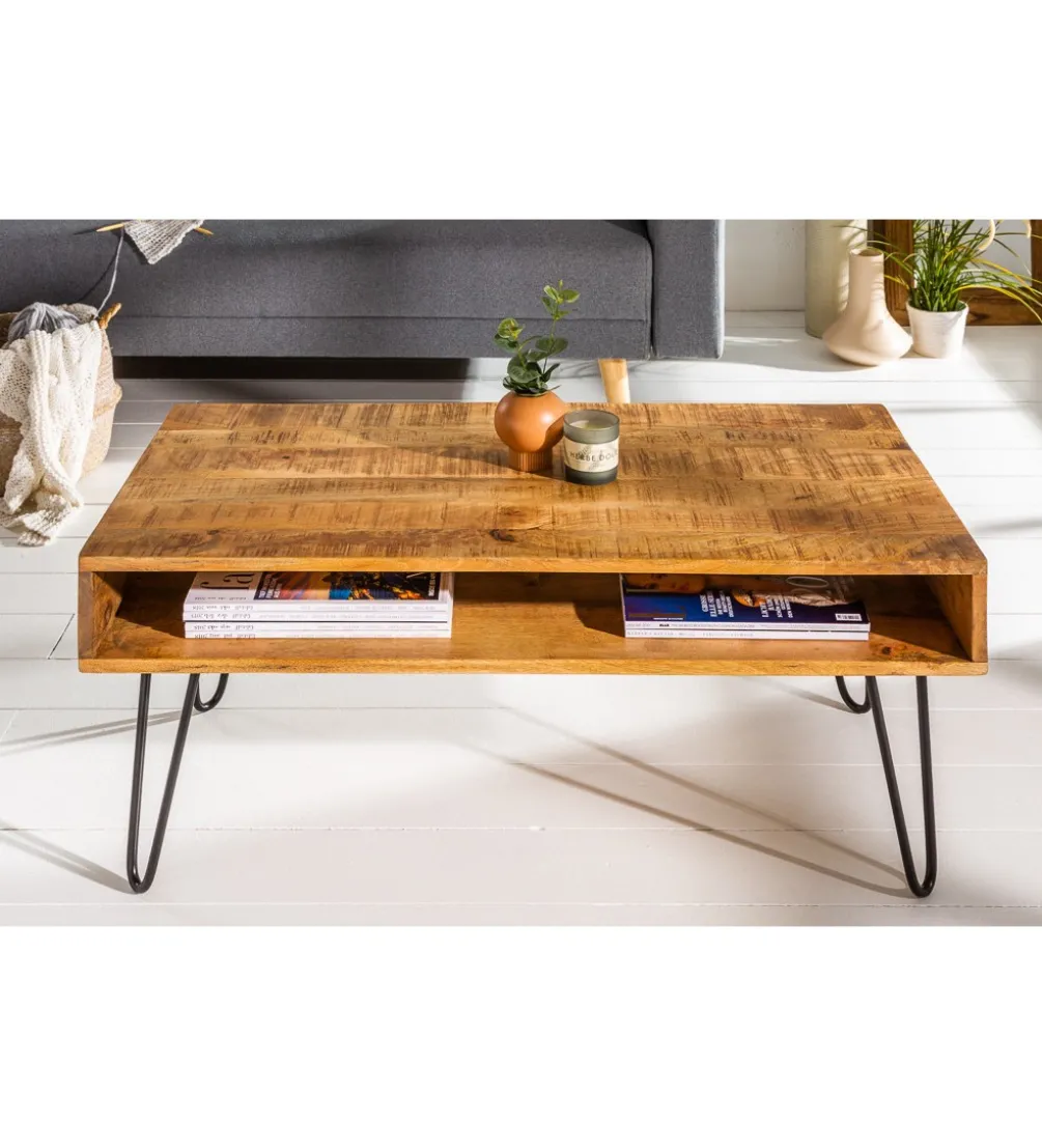 Stolik kawowy MANTIS Scorpion 100 cm drewno mango