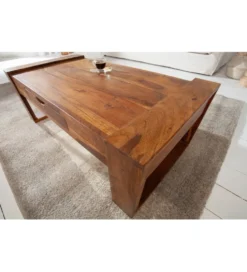 Stolik kawowy Markant 100 cm drewno Sheesham