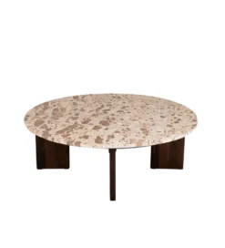 Stolik kawowy MATHILDE 90 cm w optyce marmuru