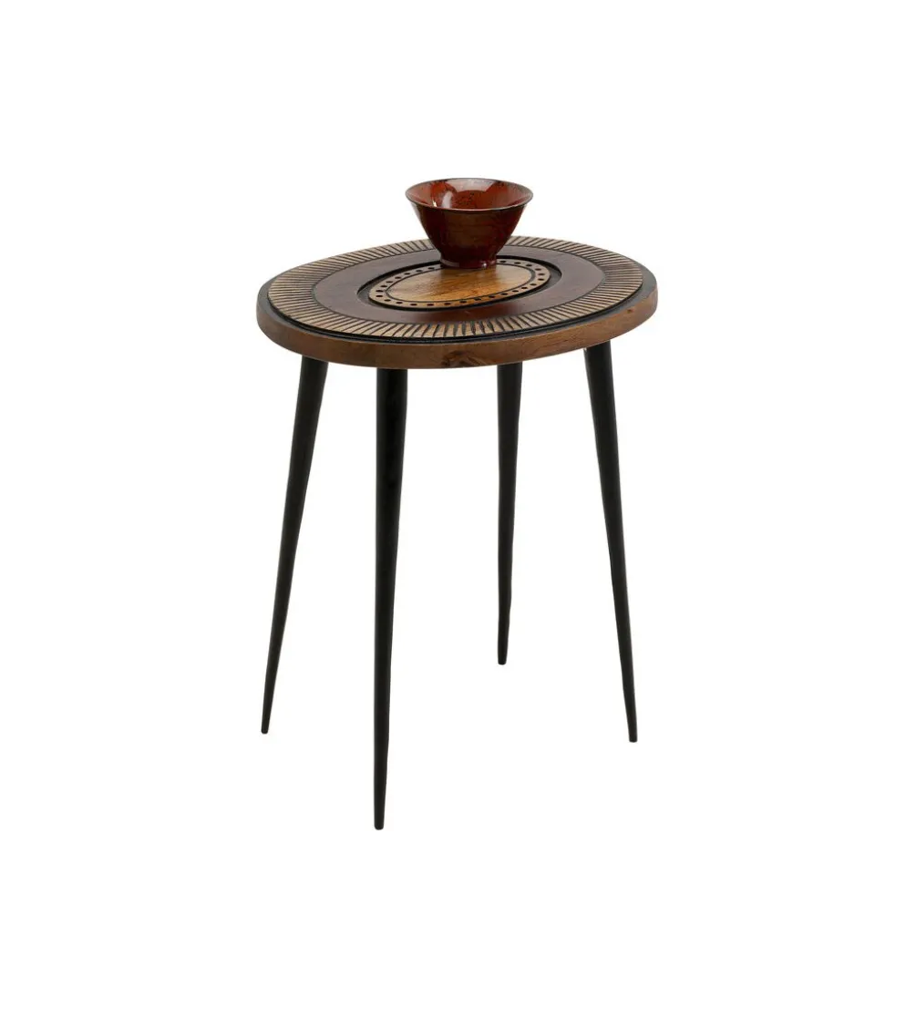 Stolik kawowy MEDIVELIA 45 cm drewno mango