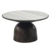 Stolik kawowy MESMERIT 60 cm blat marmur