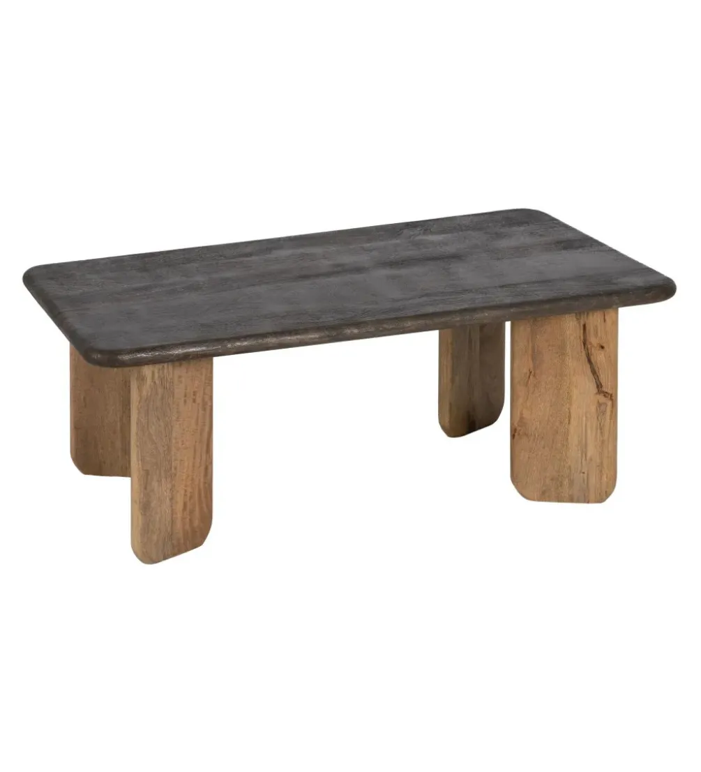 Stolik kawowy MEZNATRE 120 cm drewno mango brązowe