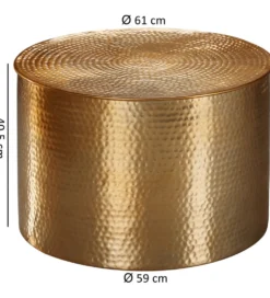 Stolik kawowy MILROY II 61 cm złoty