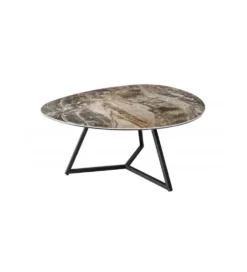 Stolik kawowy MONTREAL Marvelous 90 cm ceramika w optyce marmuru