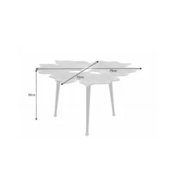 Stolik kawowy Morella 75 cm srebrny