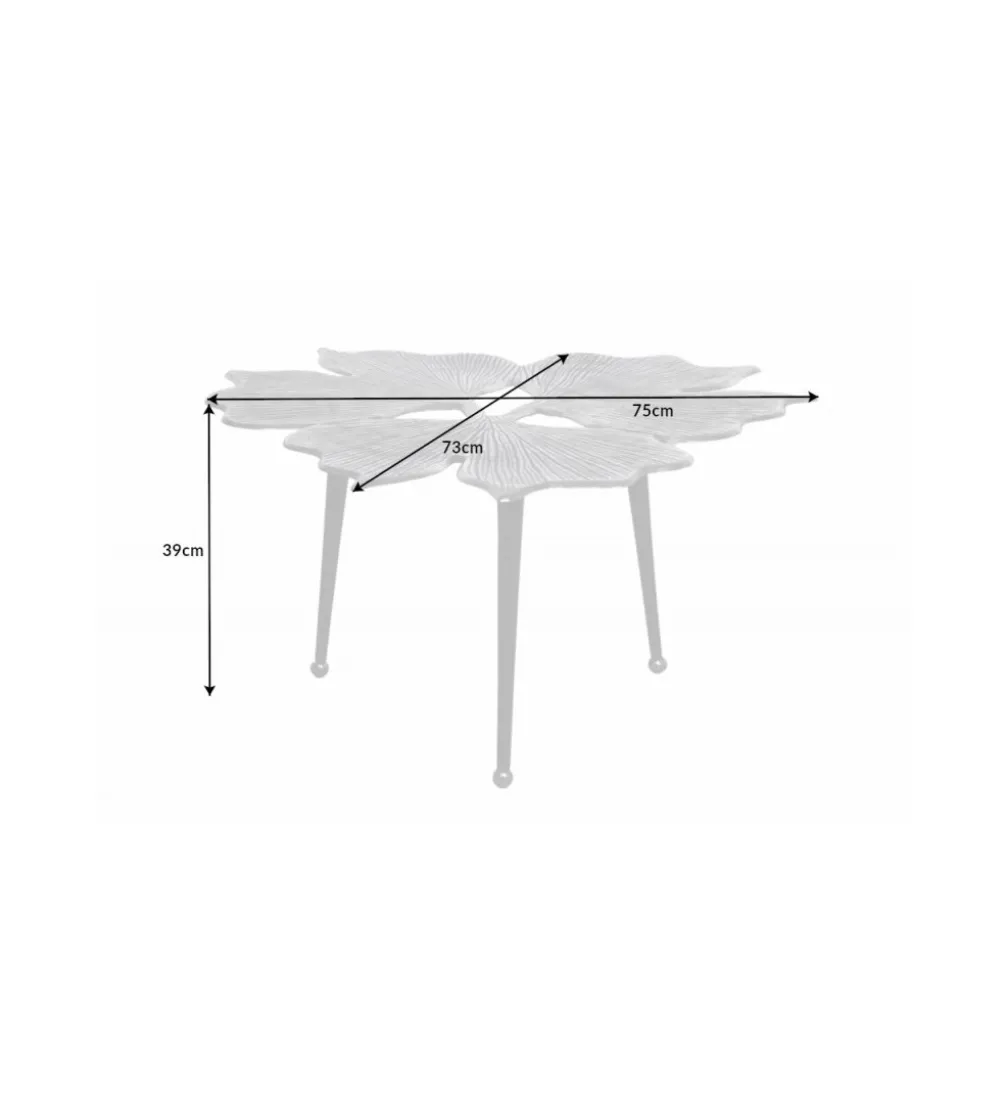 Stolik kawowy Morella 75 cm srebrny