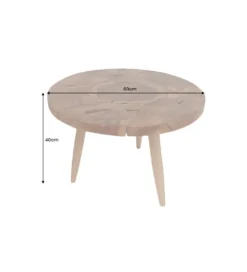 Stolik kawowy MOSAIK 60 cm naturalny teak
