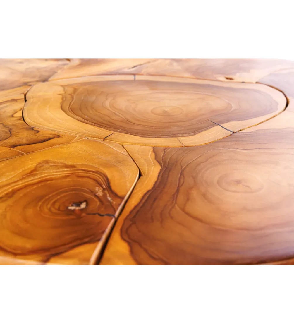 Stolik kawowy MOSAIK 60 cm naturalny teak