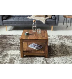 Stolik kawowy MUMBAI 60 cm drewno sheesham