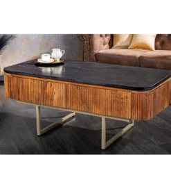 Stolik kawowy NIGATA 110 cm Drewno Mango Brąz