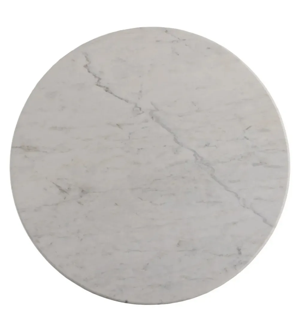 Stolik kawowy NIZAMES 80 cm drewno mango marmur