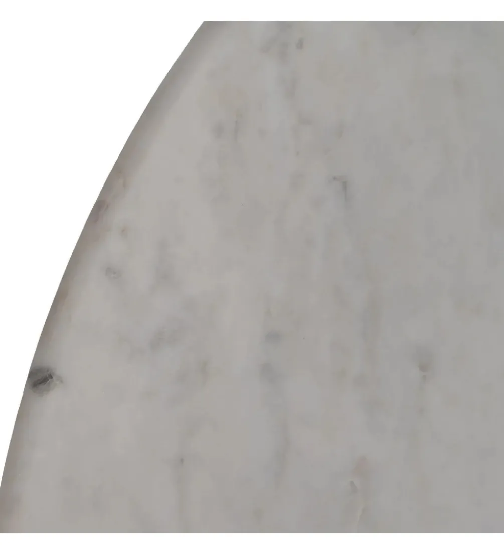 Stolik kawowy NIZAMES 80 cm drewno mango marmur