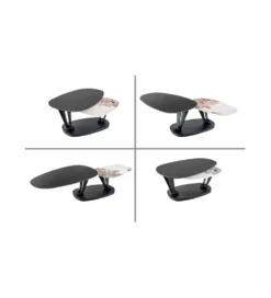Stolik kawowy obrotowy MOVI 95 cm - 160 cm cermika optyka kamienia