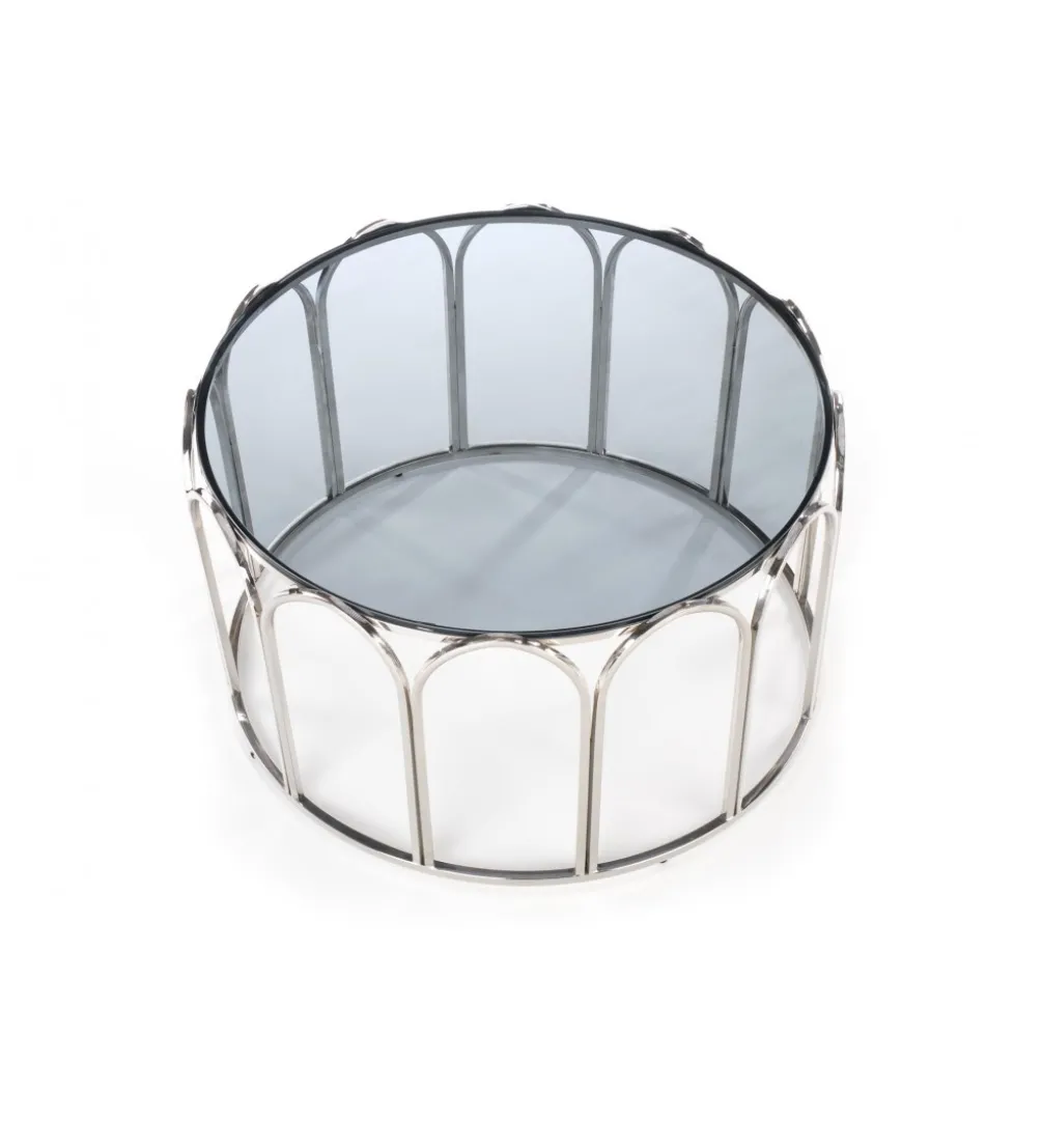 Stolik kawowy OLIVIA 80 cm srebrny