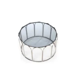 Stolik kawowy OLIVIA 80 cm srebrny
