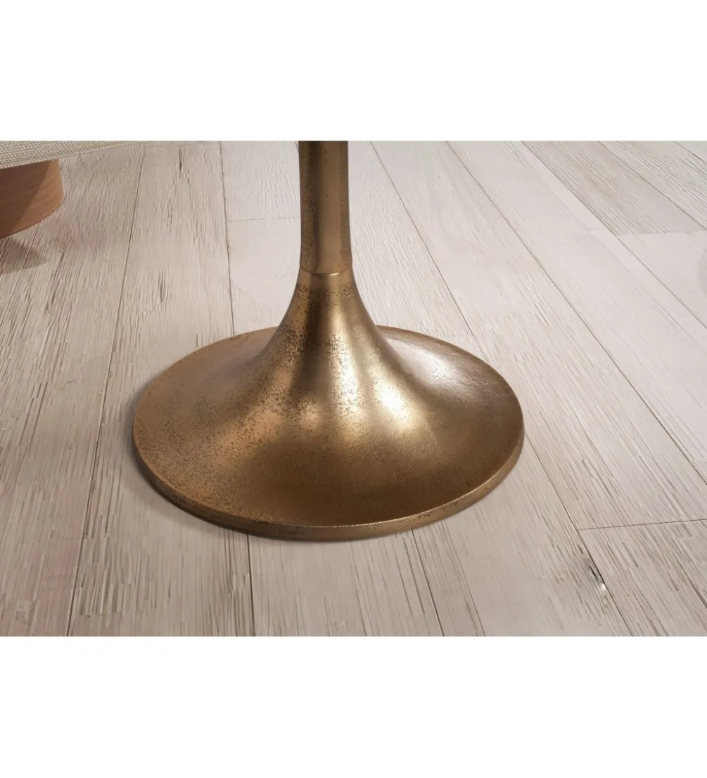 Stolik kawowy ORIANA 60 cm antyczny złoty