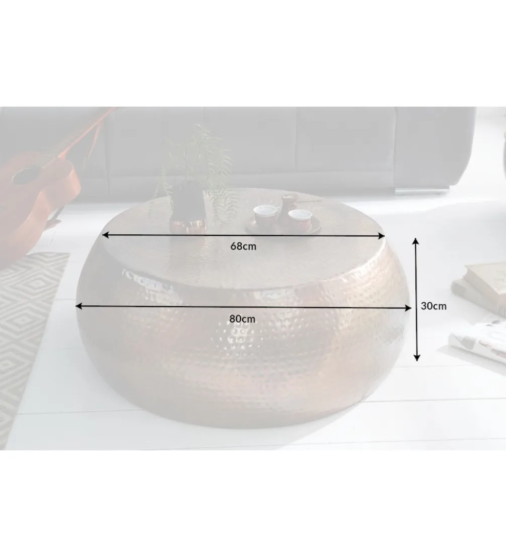Stolik kawowy Orient 80 cm miedziany