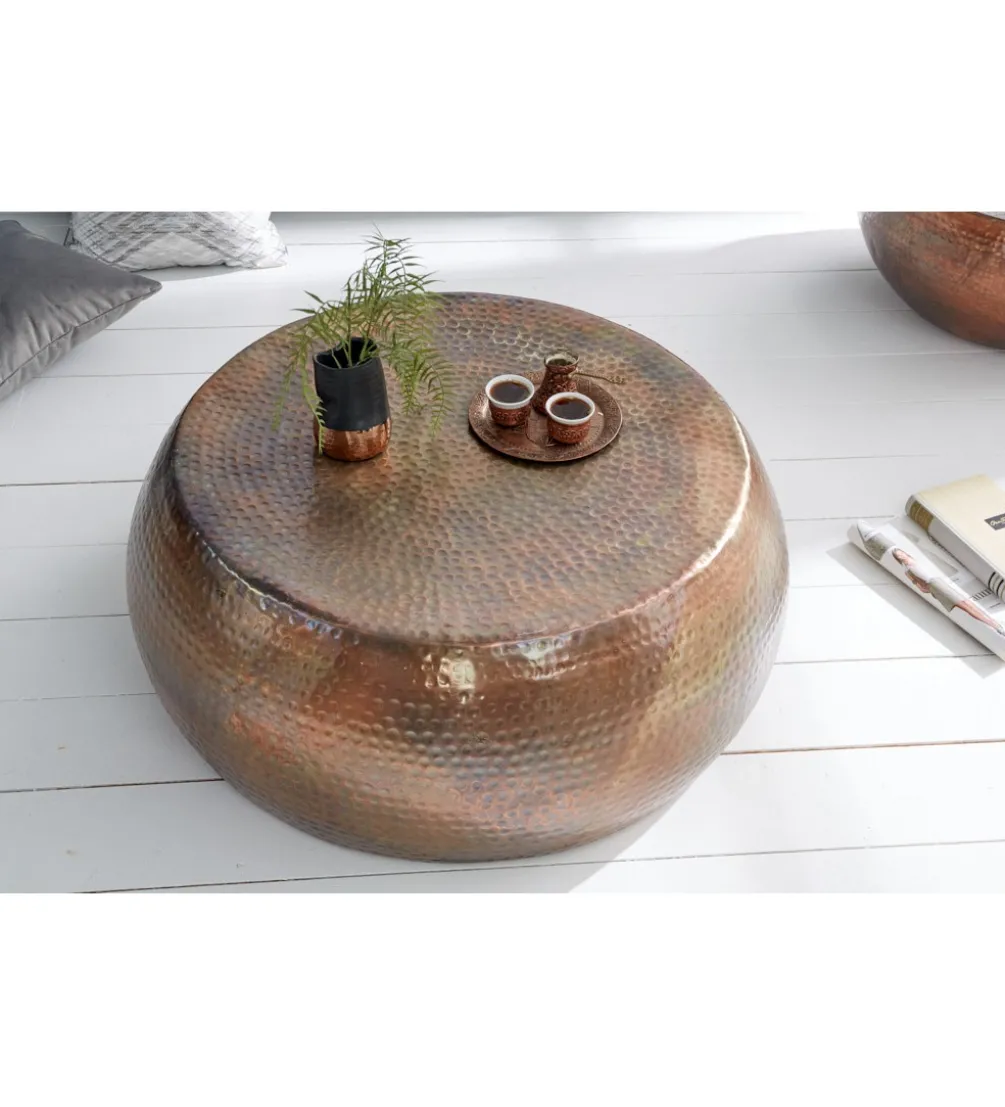 Stolik kawowy Orient 80 cm miedziany