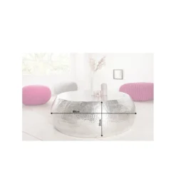 Stolik kawowy Orient 80 cm srebrny