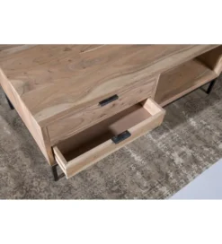 Stolik kawowy OSSLO 120 cm drewno akacja