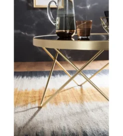 Stolik kawowy OTIVIA 82 cm czarno złoty