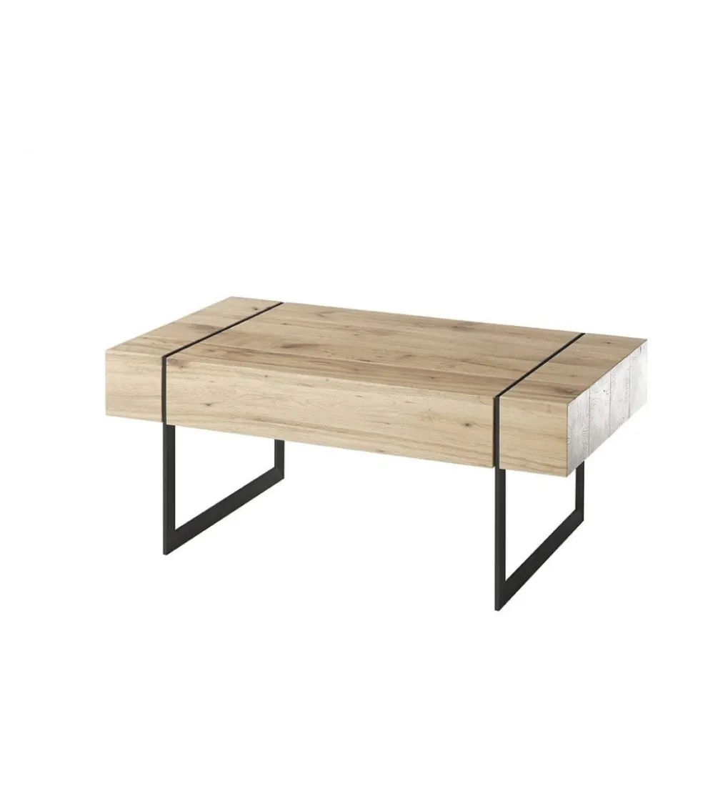 Stolik kawowy PAPHOS 110 cm w optyce dąb sękaty