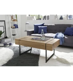 Stolik kawowy PAPHOS 110 cm w optyce dąb sękaty