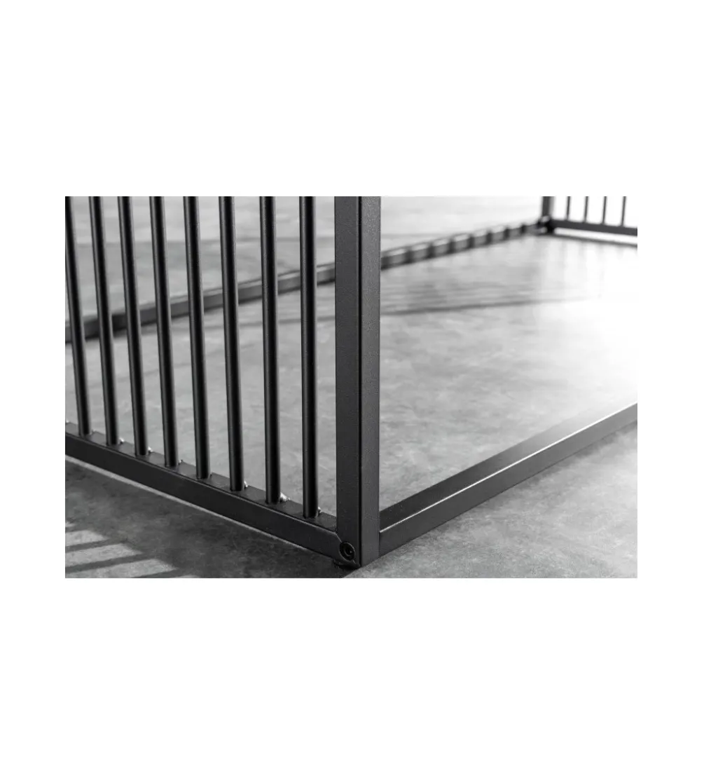 Stolik kawowy PASCAL 100 cm w optyce czarnego marmuru